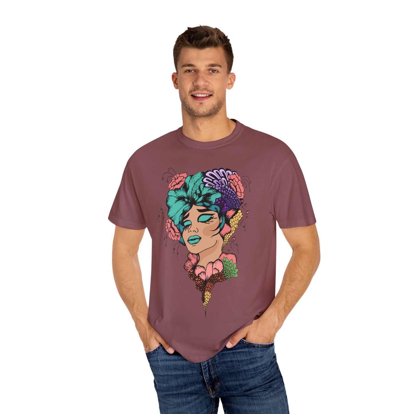 Pride Floral T-Shirt, Unisex Tee, Colorful Art Shirt, LGBTQ+ Apparel, Gift for Pride Month, Summer Fashion