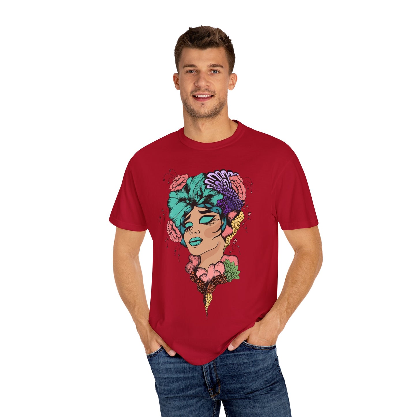Pride Floral T-Shirt, Unisex Tee, Colorful Art Shirt, LGBTQ+ Apparel, Gift for Pride Month, Summer Fashion