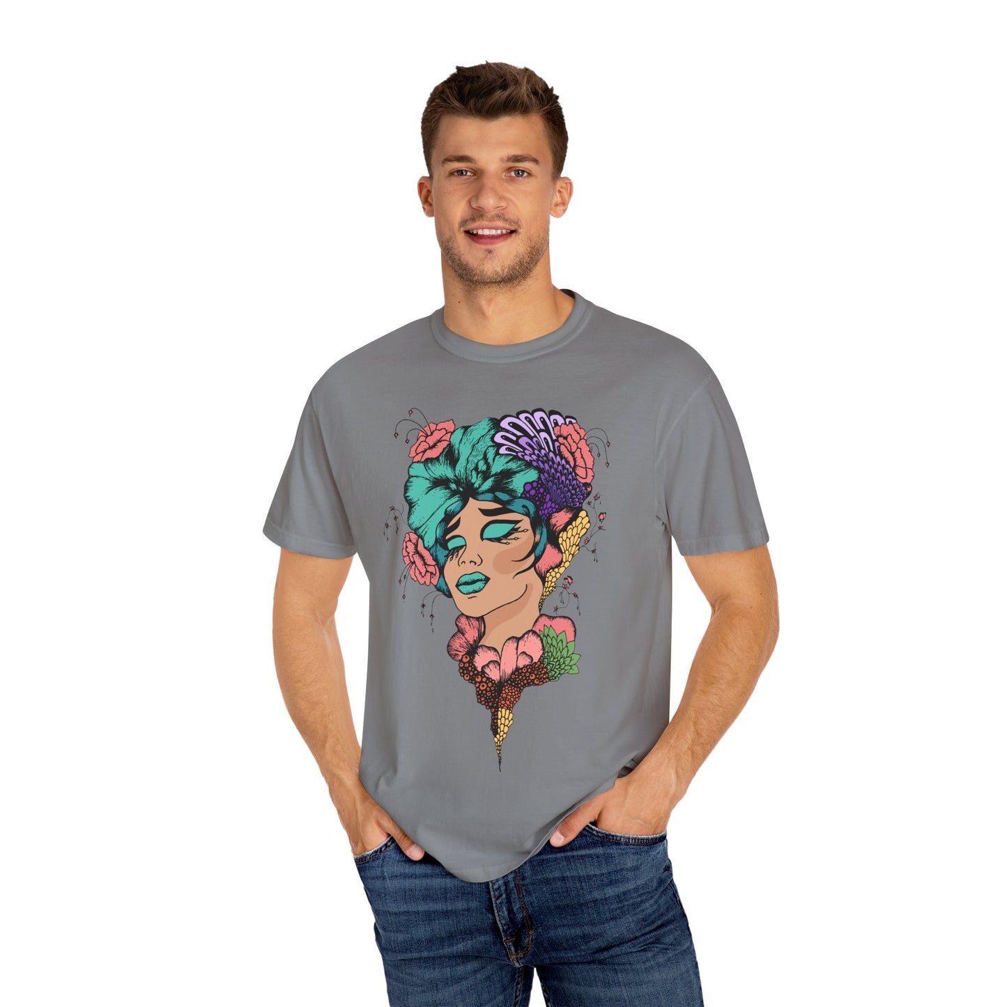 Pride Floral T-Shirt, Unisex Tee, Colorful Art Shirt, LGBTQ+ Apparel, Gift for Pride Month, Summer Fashion