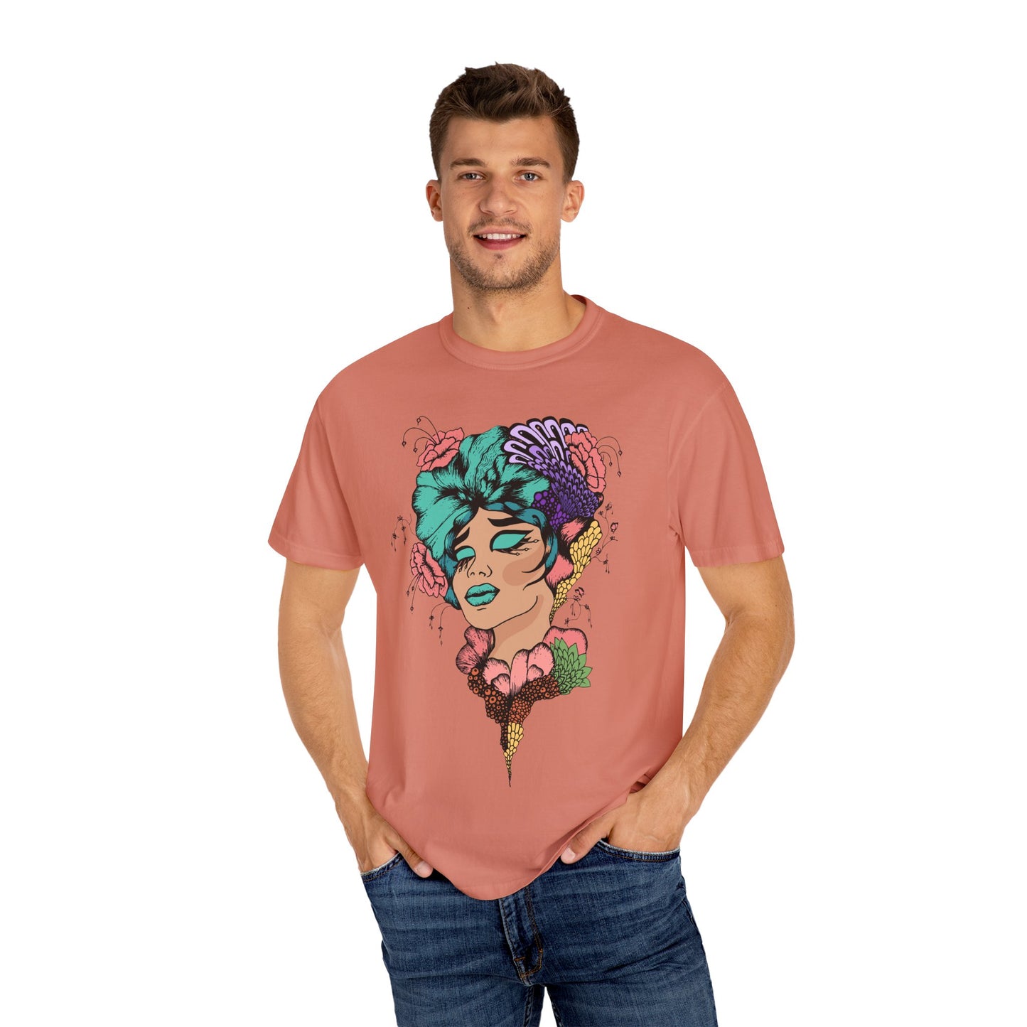 Pride Floral T-Shirt, Unisex Tee, Colorful Art Shirt, LGBTQ+ Apparel, Gift for Pride Month, Summer Fashion