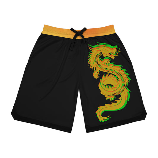 Dragon Ball Z Inspired Basketball Rib Shorts (AOP)