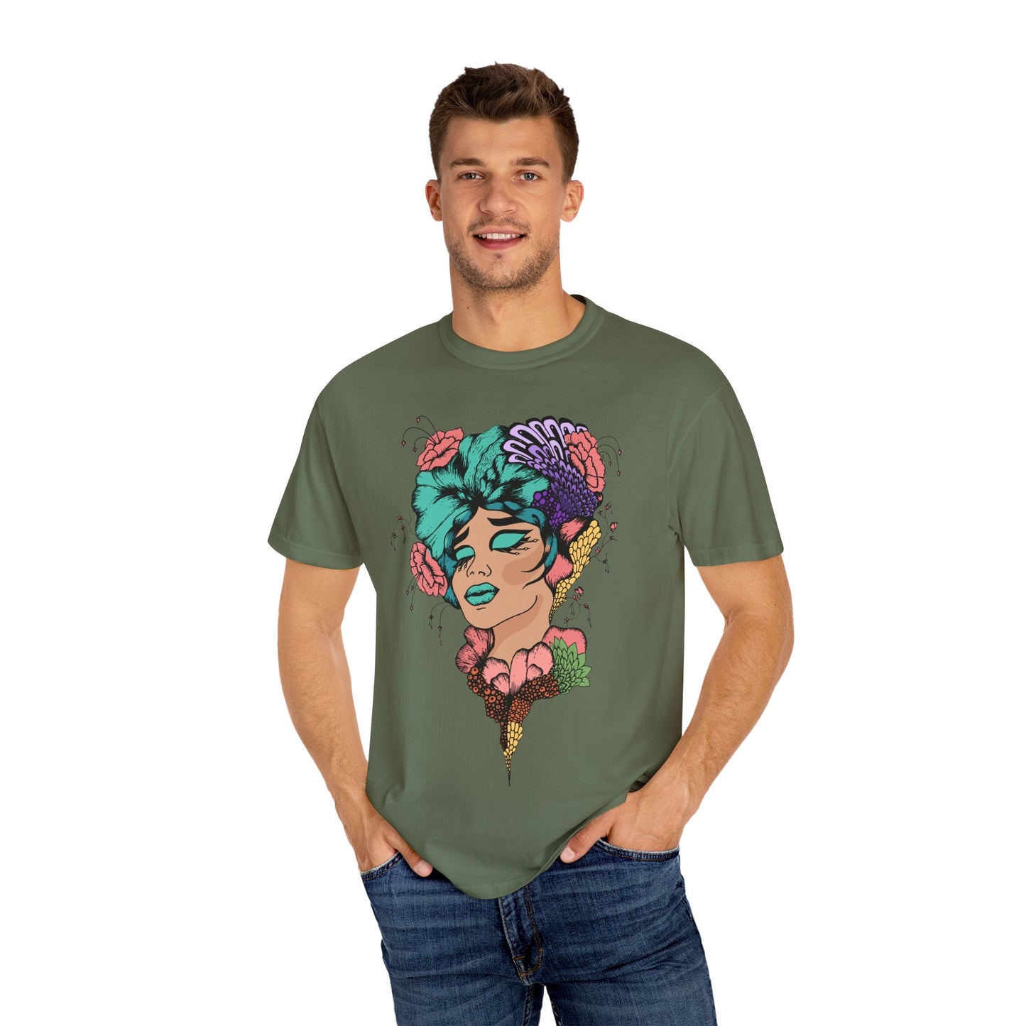 Pride Floral T-Shirt, Unisex Tee, Colorful Art Shirt, LGBTQ+ Apparel, Gift for Pride Month, Summer Fashion