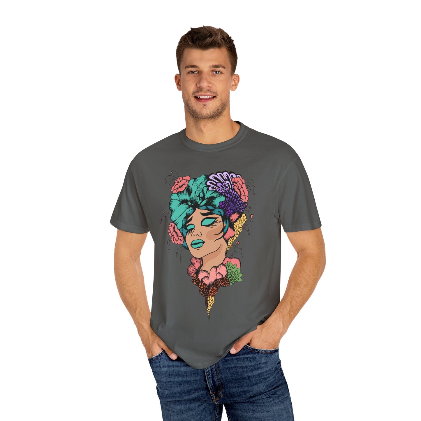 Pride Floral T-Shirt, Unisex Tee, Colorful Art Shirt, LGBTQ+ Apparel, Gift for Pride Month, Summer Fashion