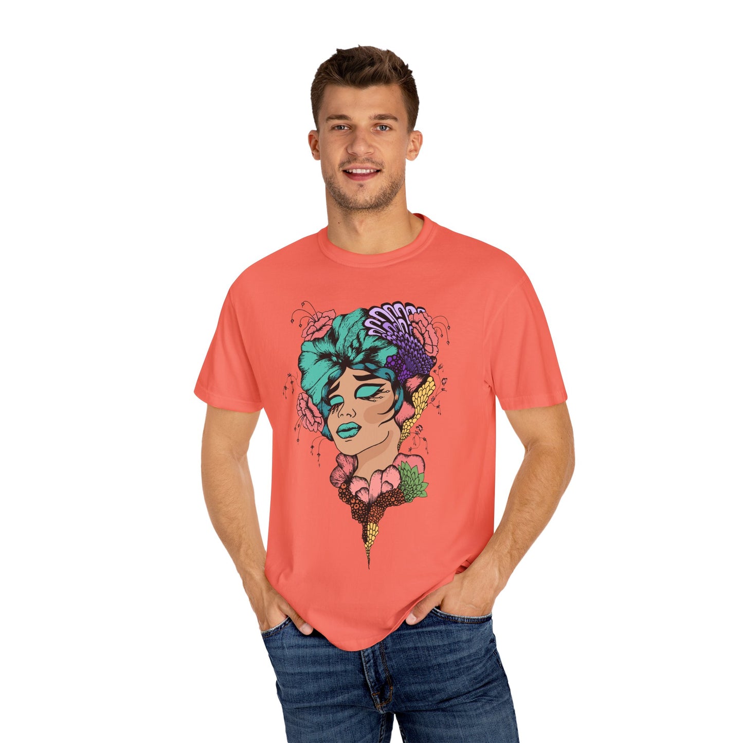 Pride Floral T-Shirt, Unisex Tee, Colorful Art Shirt, LGBTQ+ Apparel, Gift for Pride Month, Summer Fashion