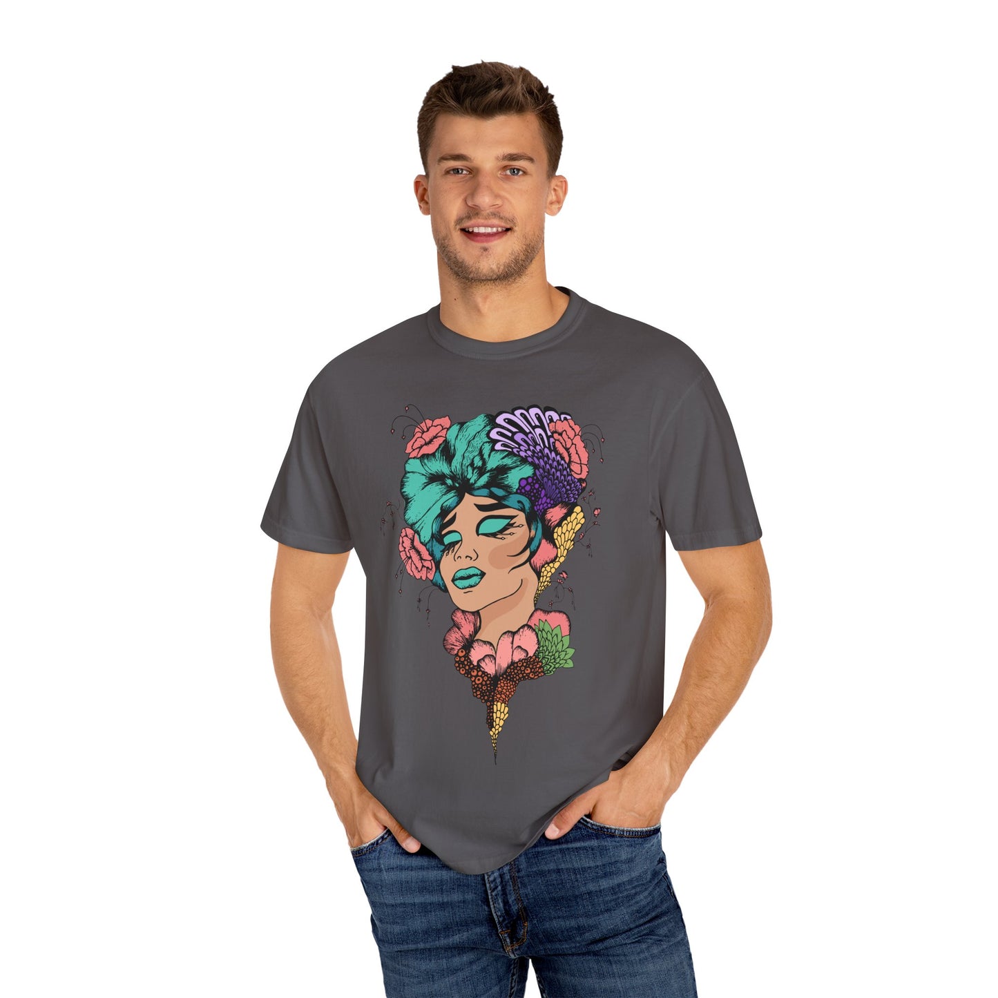 Pride Floral T-Shirt, Unisex Tee, Colorful Art Shirt, LGBTQ+ Apparel, Gift for Pride Month, Summer Fashion
