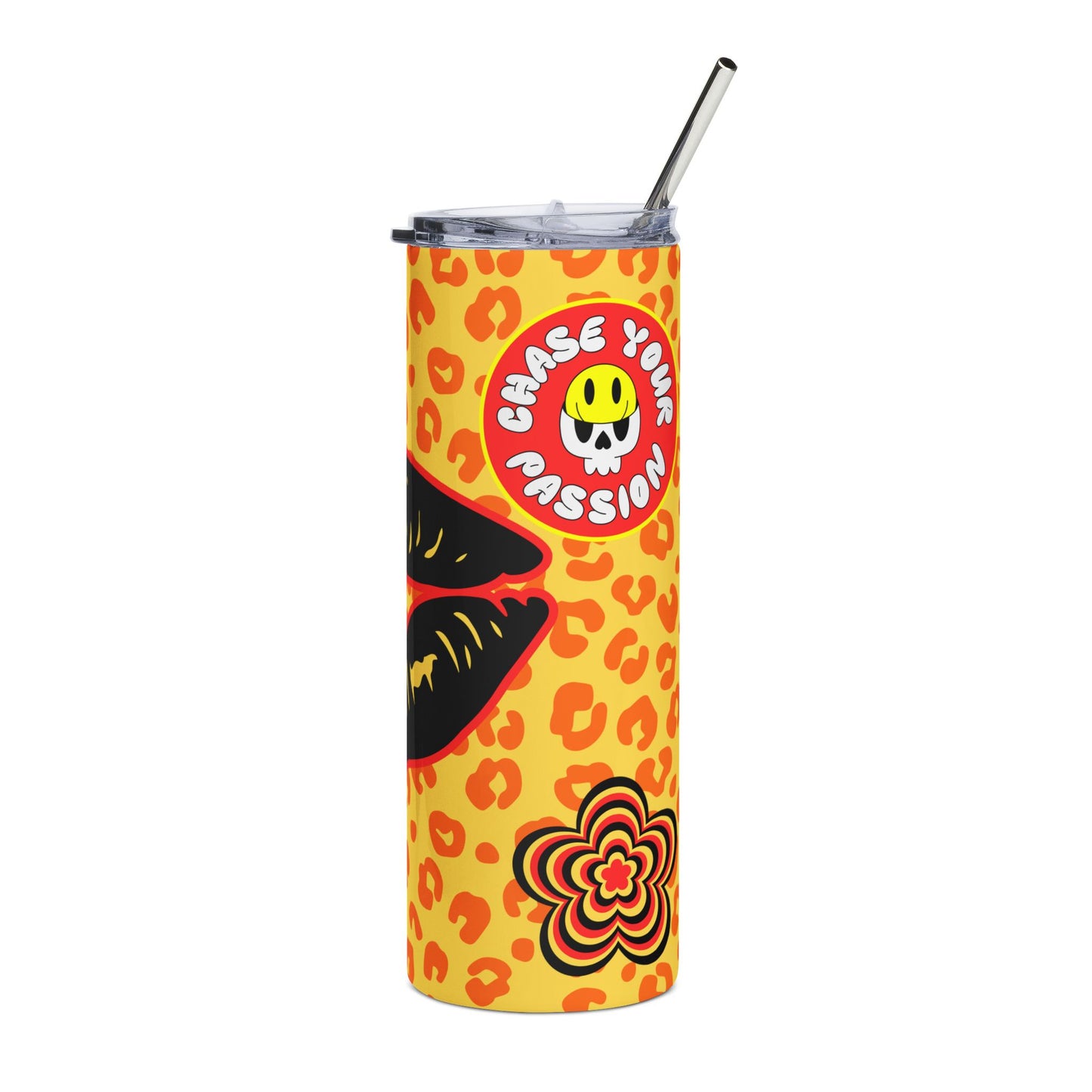 Y2K Inspired Stainless Steel Cheetah Tumbler, 20oz 😺
